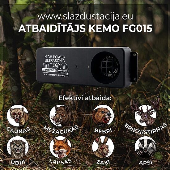 KEMO FG015 Ultraskaņas Dzīvnieku Atbaidītājs
